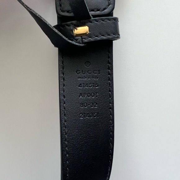 GUCCI leather belt with double G buckle - Picture 4 of 6